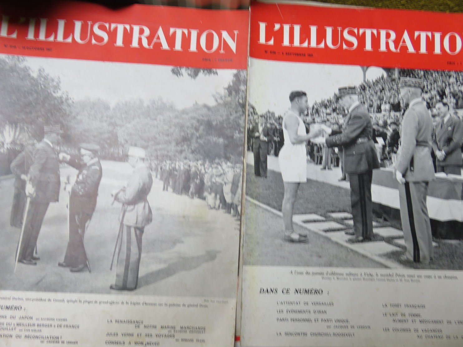 Lot De Grands Magazines L'ILLUSTRATION  X 12 / 1938 - 1939 - 1941 WW2 - Troupes Allemandes - Vive Pétain - Militaire - L'Illustration