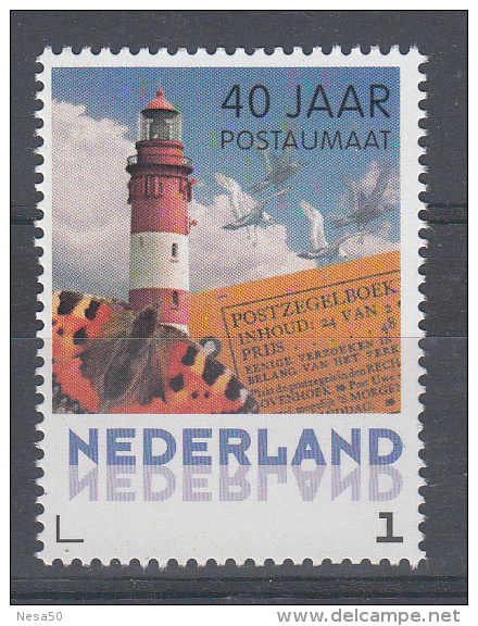 Nederland 2013 Persoonlijke Zegel Postautomaat Vuurtoren, Vlinder Vogels, Lighthouse, Bird And Butterfly - Leuchttürme