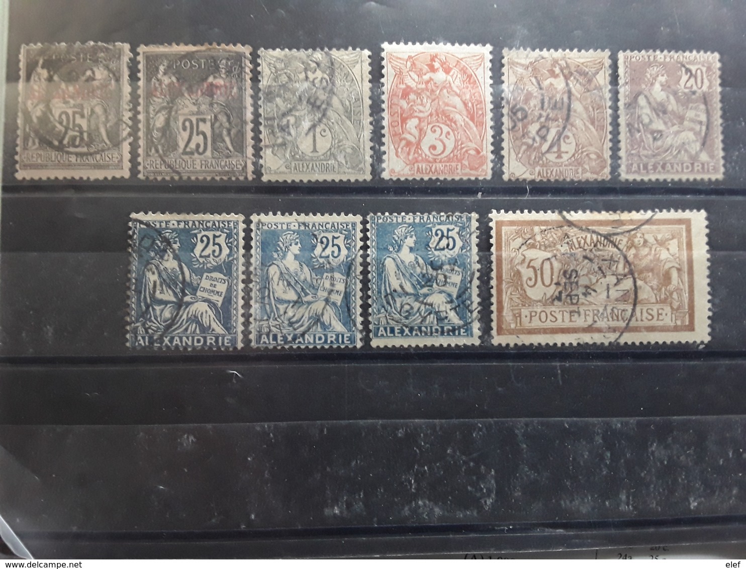 ALEXANDRIE 1899 - 1902, Type SAGE BLANC MOUCHON MERSON, 10 Timbres Neufs * / Obl TB Cote 19 Euros - Other & Unclassified