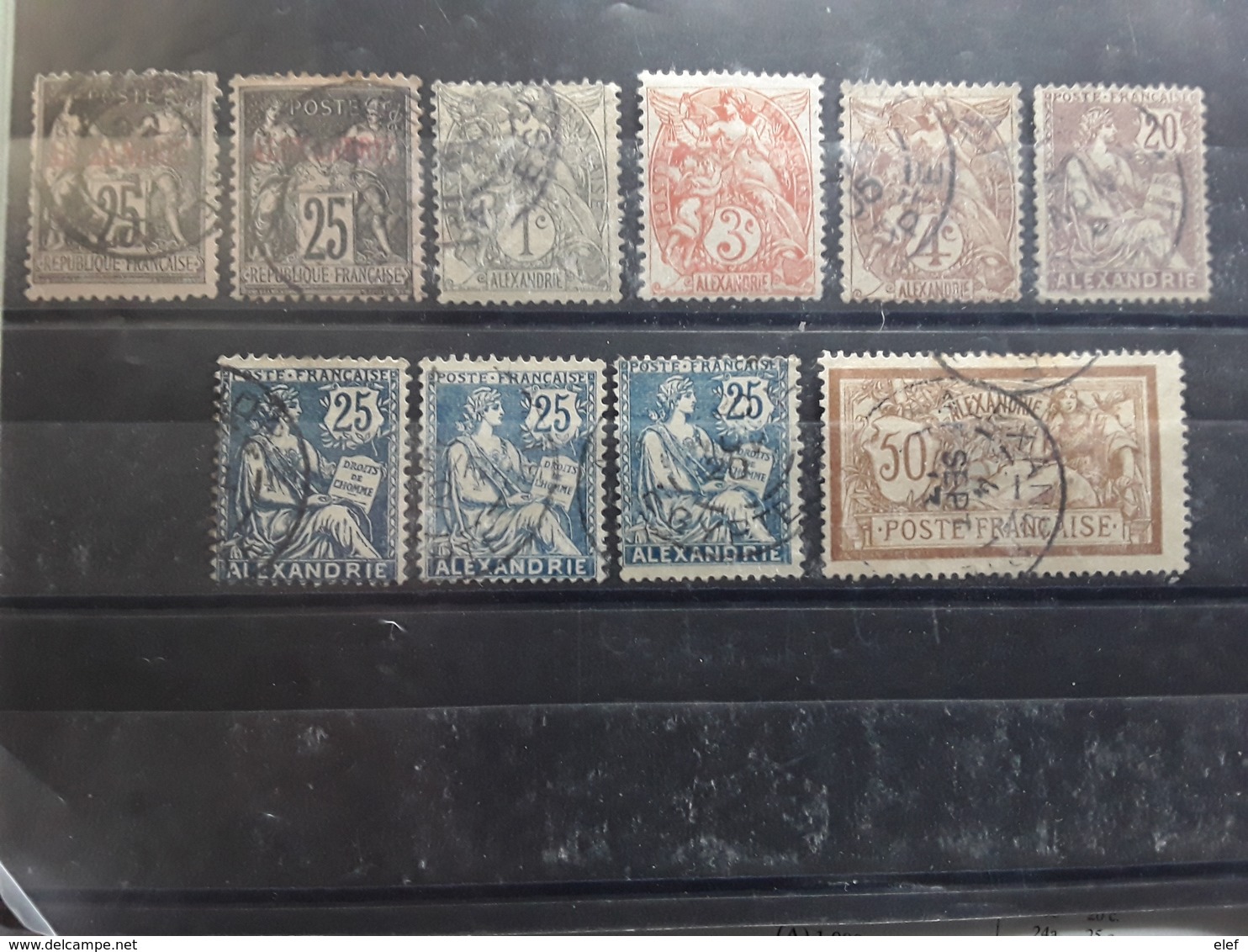 ALEXANDRIE 1899 - 1902, Type SAGE BLANC MOUCHON MERSON, 10 Timbres Neufs * / Obl TB Cote 19 Euros - Altri & Non Classificati