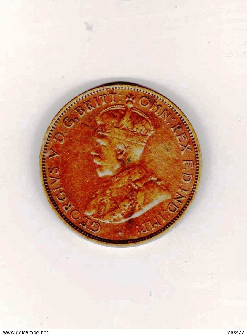 Australian 1/2 Penny 1916, King George V - ½ Penny