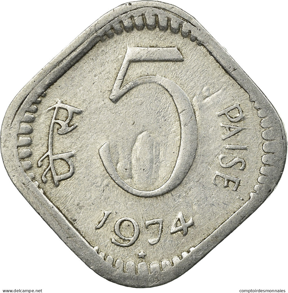 Monnaie, INDIA-REPUBLIC, 5 Paise, 1974, TB+, Aluminium, KM:18.6 - Inde