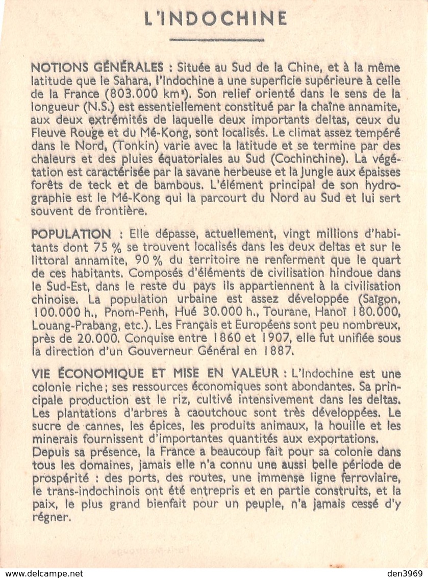 Indochine - Carte Géographique - Edition Spéciale Des Produits Du Lion Noir - Autres & Non Classés