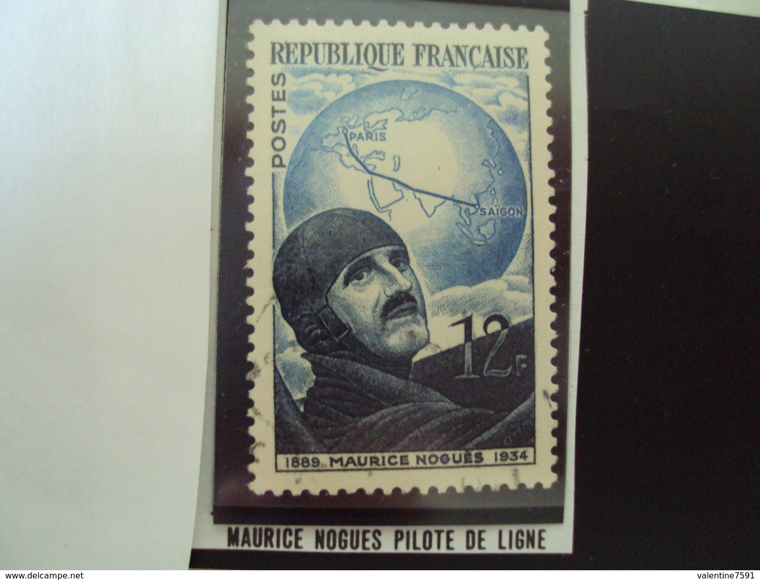 A Partir De 1950 - Timbre Oblitéré N°  907b Papier Carton    "  Maurice Nogues Pilote De Ligne    "       2  Euros - Oblitérés