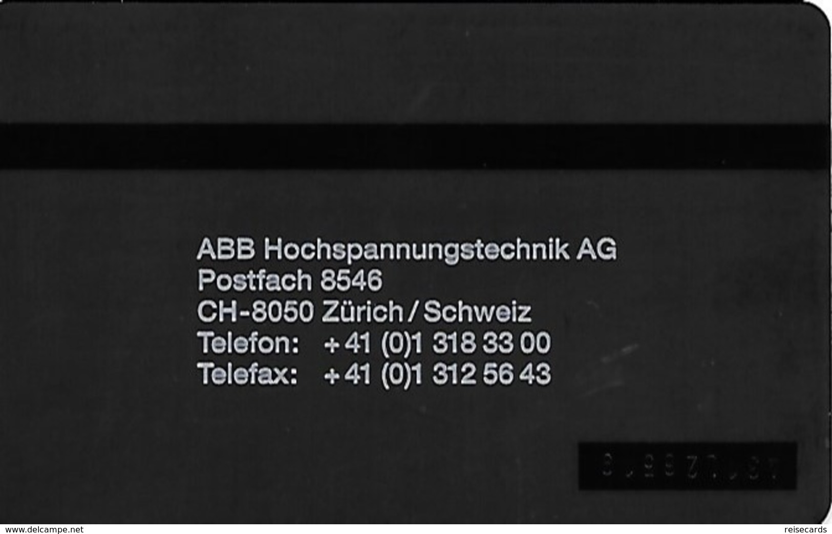PTT P: KP-94/599 431L ABB Hochspannungstechnik. Mint - Schweiz