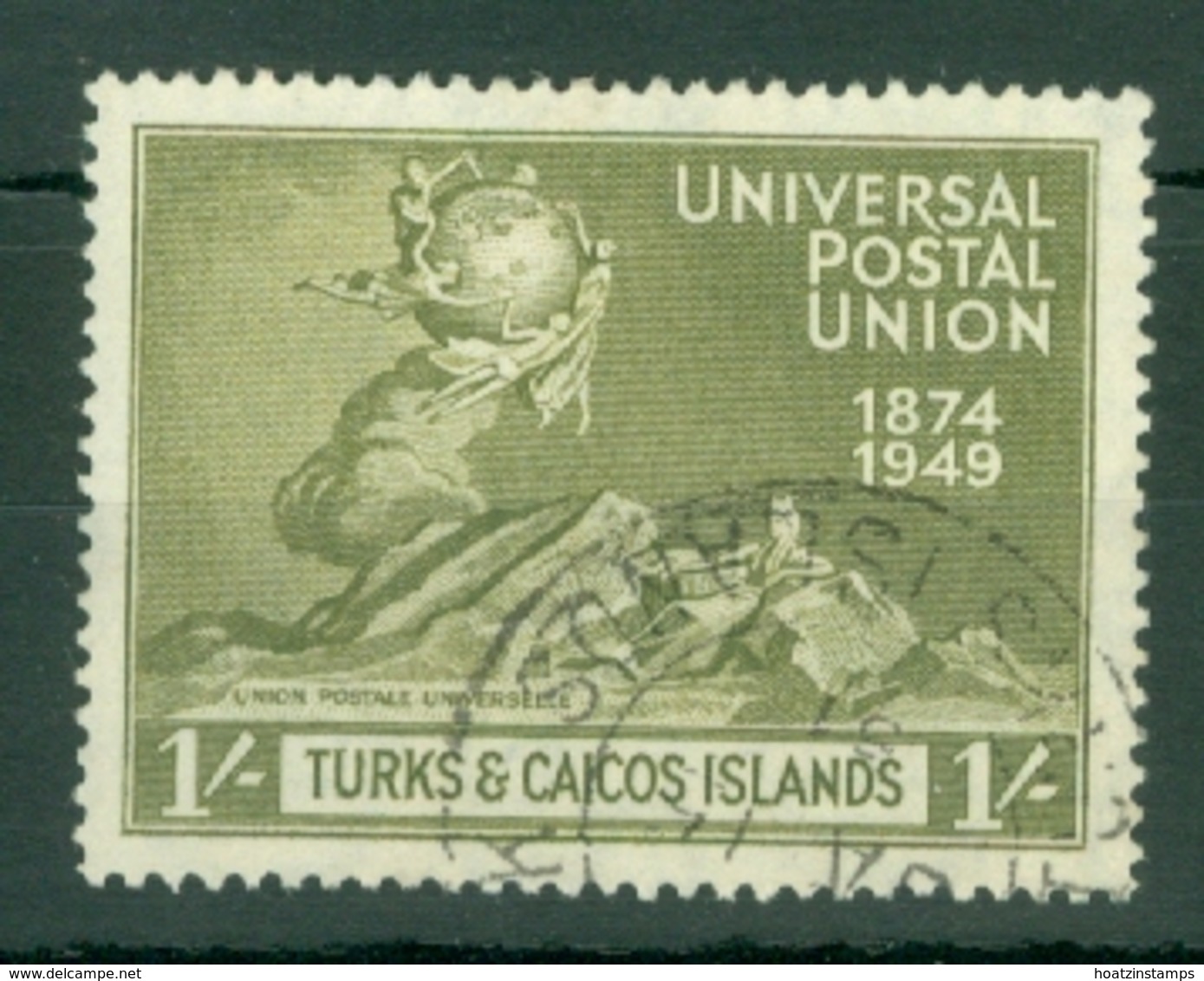Turks & Caicos Is: 1949   U.P.U.    SG220   1/-   Used - Turcas Y Caicos