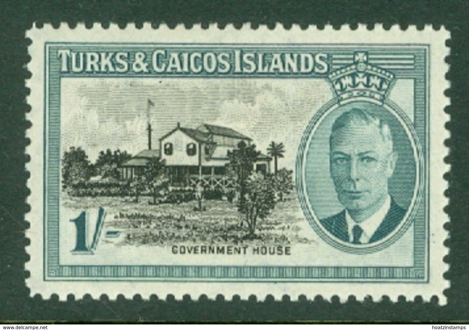 Turks & Caicos Is: 1950   KGVI   SG229    1/-      MH - Turks And Caicos