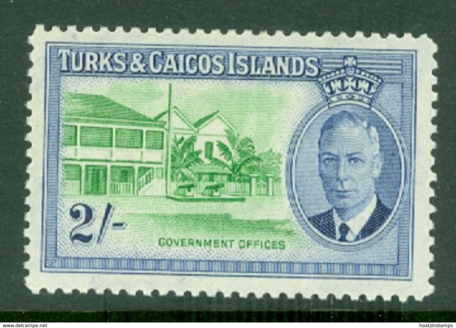 Turks & Caicos Is: 1950   KGVI   SG231    2/-      MH - Turks And Caicos