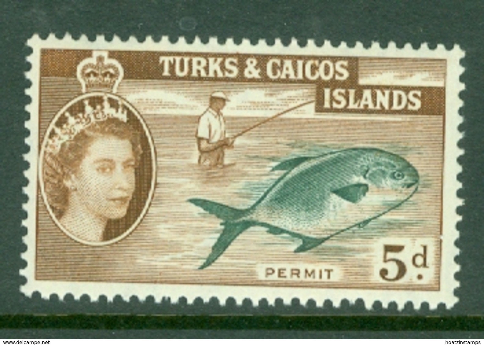 Turks & Caicos Is: 1957   QE II - Pictorial   SG243    5d      MH - Turks And Caicos