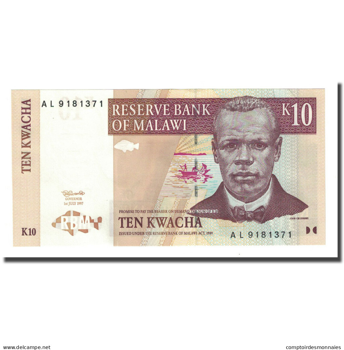 Billet, Malawi, 10 Kwacha, 1997-07-01, KM:37, NEUF - Malawi