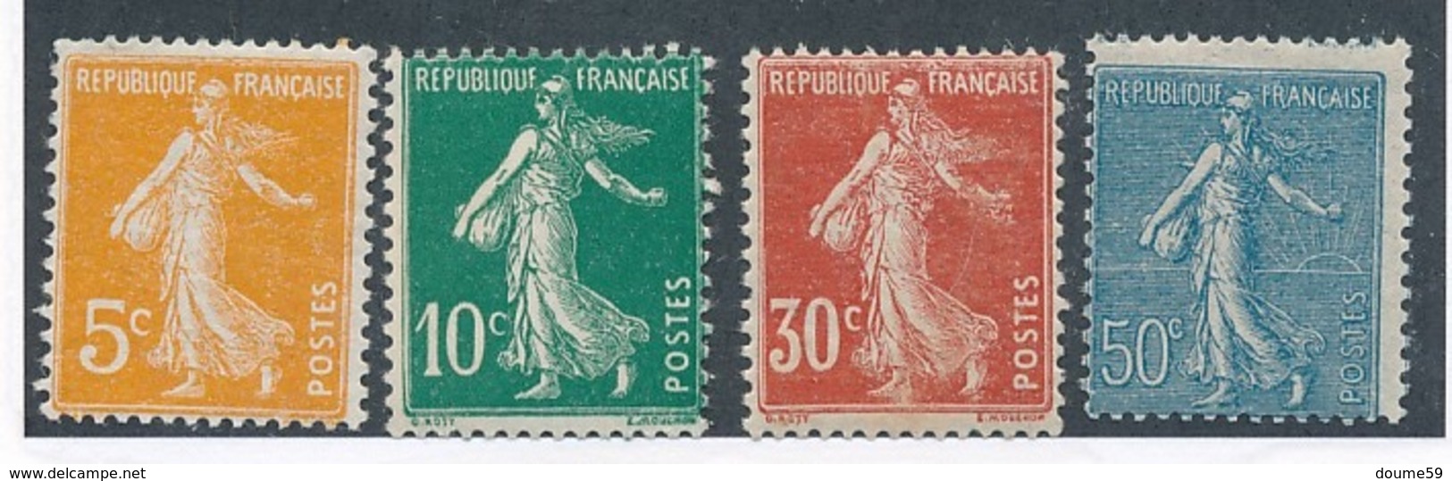 CP-74: FRANCE:  Lot Avec N°158/161** - 1906-38 Semeuse Camée