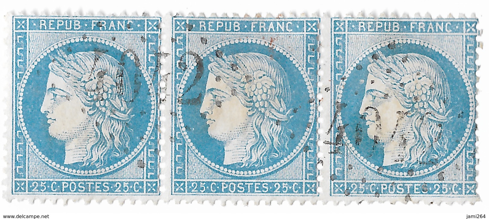 TIMBRES 60/1 ;BANDE DE TROIS  118/119/120 A2   TRÈS DIFFICILE À TROUVER ; DÉBUT DE TIRAGE : TTB - 1871-1875 Cérès