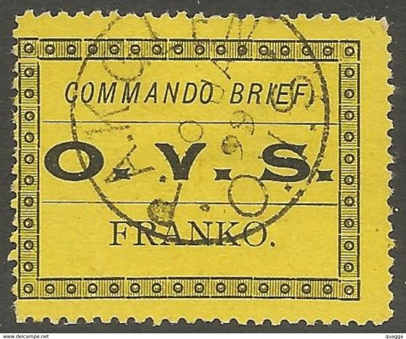 Boer War. P.A.K.GLEN Postmark Commando Brief Orange Free State. Very Rare. - Transvaal (1870-1909)