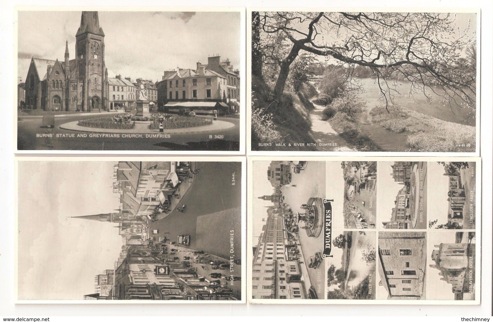 FOUR OLD POSTCARDS OF DUMFRIES DUMFRIES & GALLOWAY SCOTLAND - Dumfriesshire