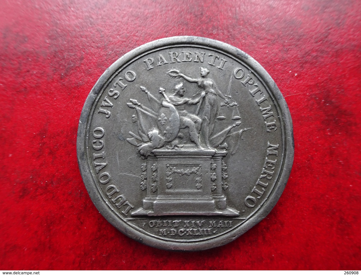 LOUIS XIV - 1643 - MDCXLIII - Médaille En étain - Rarissime En Ce Métal - Royaux / De Noblesse