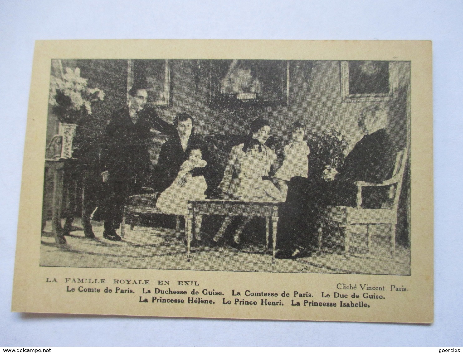 LA FAMILLE ROYALE  EN  EXIL     -     PHOTO  VINCENT  TRES ANIME      TTB - Hommes Politiques & Militaires