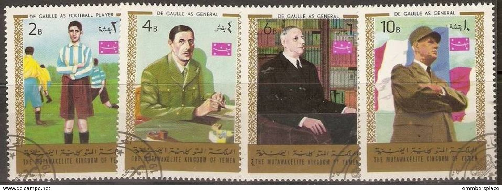 Yemen (Kingd9m)  - 1970 Charles De Gaulle CTO - Yemen