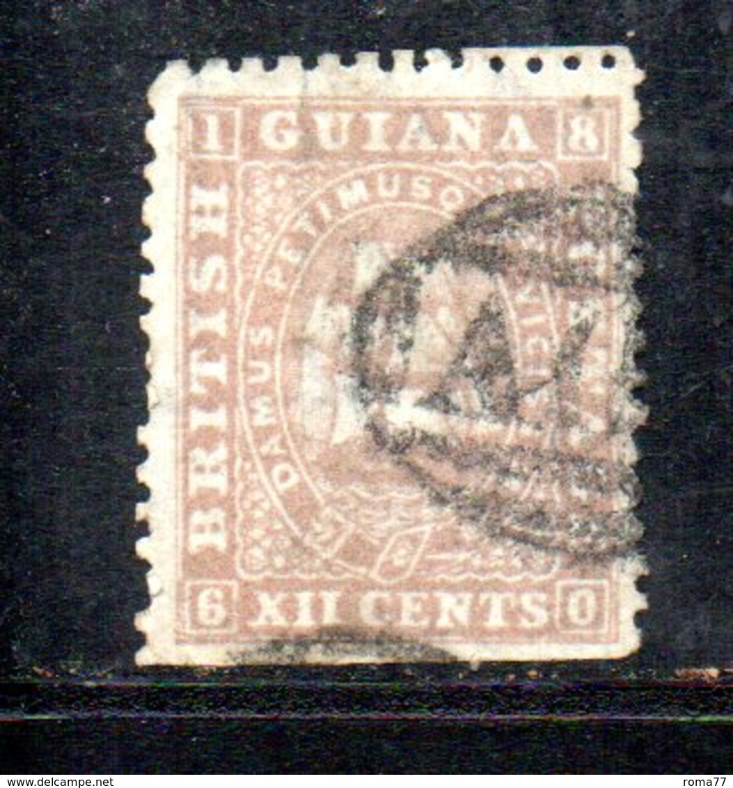 Y1226 - GUYANA , 12 Cents Usato - Britisch-Guayana (...-1966)