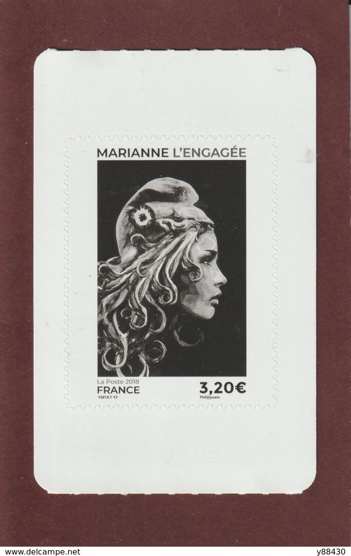 Nouveauté De 2018 - Neuf ** - Autoadhésif - Marianne  L' ENGAGEE De 3,20€ - Issu D'un CARNET De 13 Timbres - 4 Scannes - Autres & Non Classés