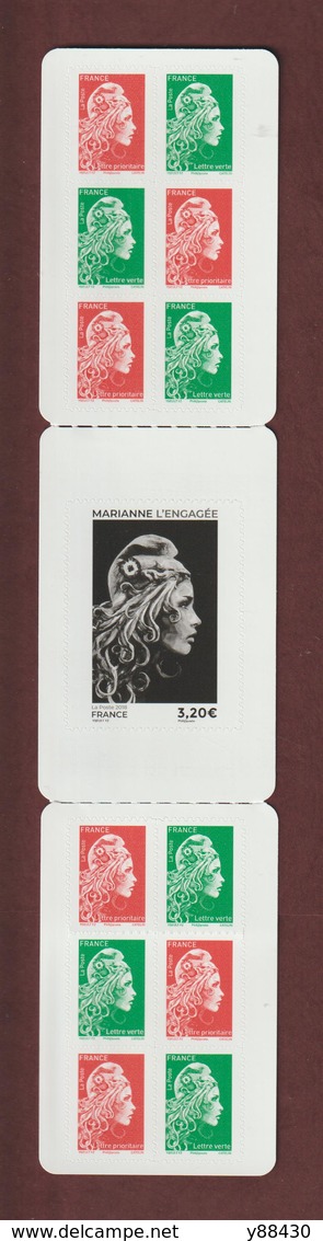 Nouveauté De 2018 - Neuf ** - Autoadhésif - Marianne  L' ENGAGEE De 3,20€ - Issu D'un CARNET De 13 Timbres - 4 Scannes - Autres & Non Classés