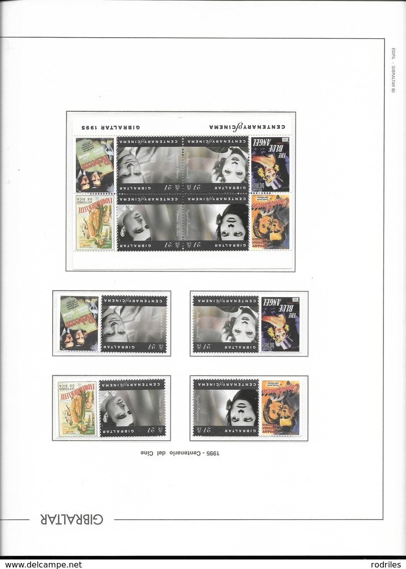 Gibraltar. Colección de los años 1989 a 2003 mas  minipliegos del Tema Europa con valor de catalogo de 2037 Euros
