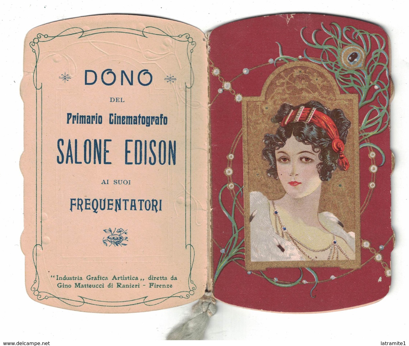 CALENDARIETTO  PRIMARIO CINEMATOGRAFO SALONE EDISON 1914 - Altri & Non Classificati