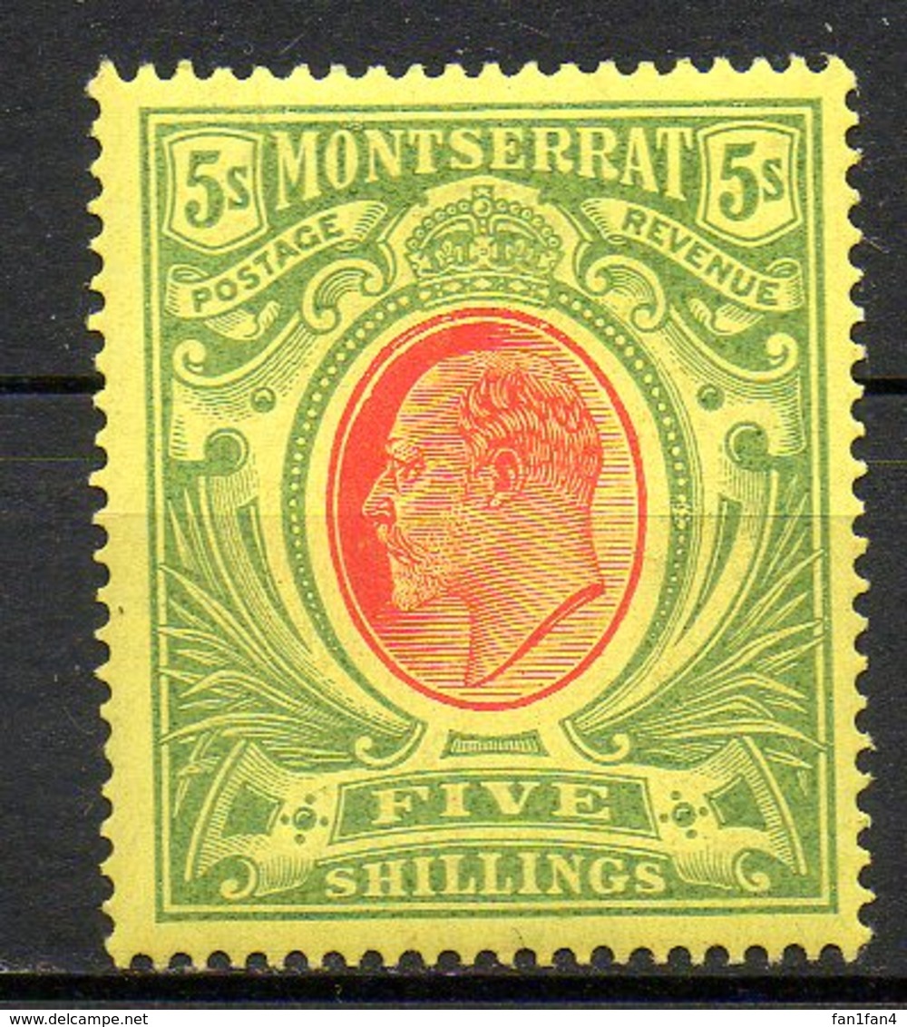 MONTSERRAT - (Colonie Britannique) - 1914 - N° 42 - 5 S. Vert Et Rouge S. Jaune - (George V) - Montserrat