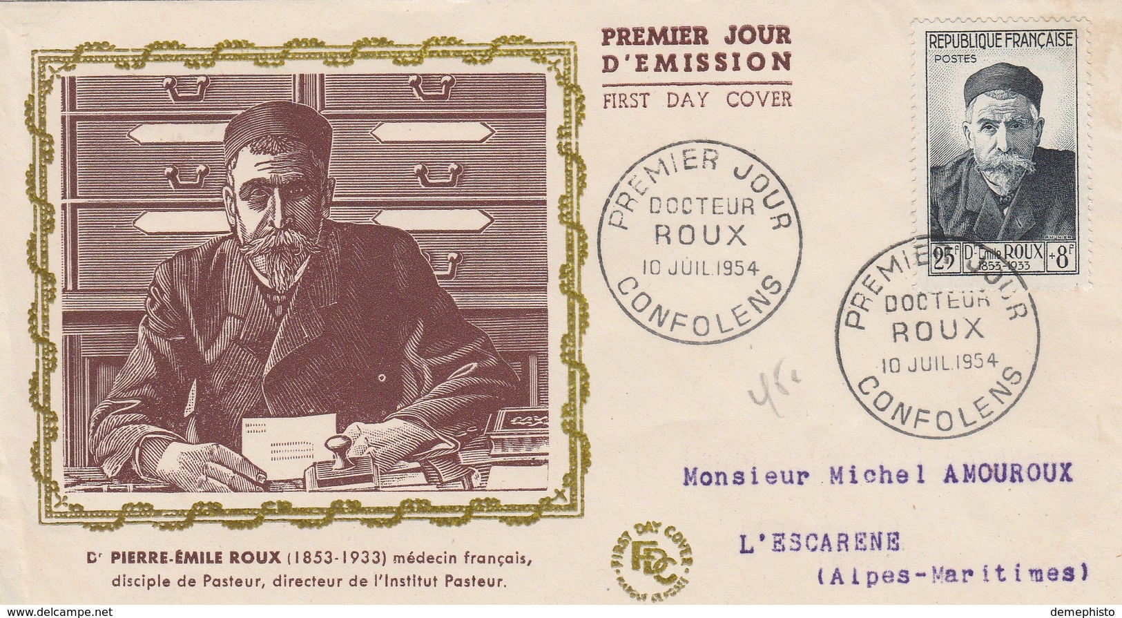 Lettre De 1954 : Roux - 1921-1960: Modern Period