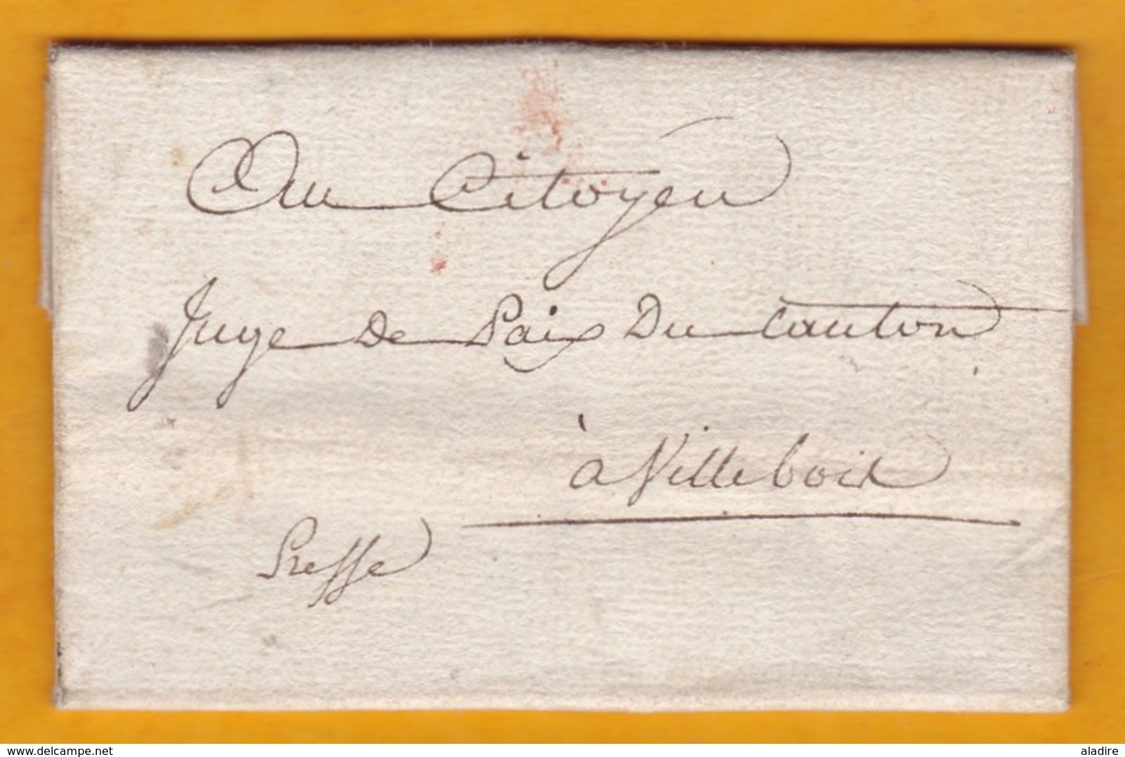 An VIII - 1799 Lettre Avec Correspondance  De 3 Pages De Lagnieu, Ain Vers Villebois, Ain - Période Du Directoire - 1701-1800: Précurseurs XVIII