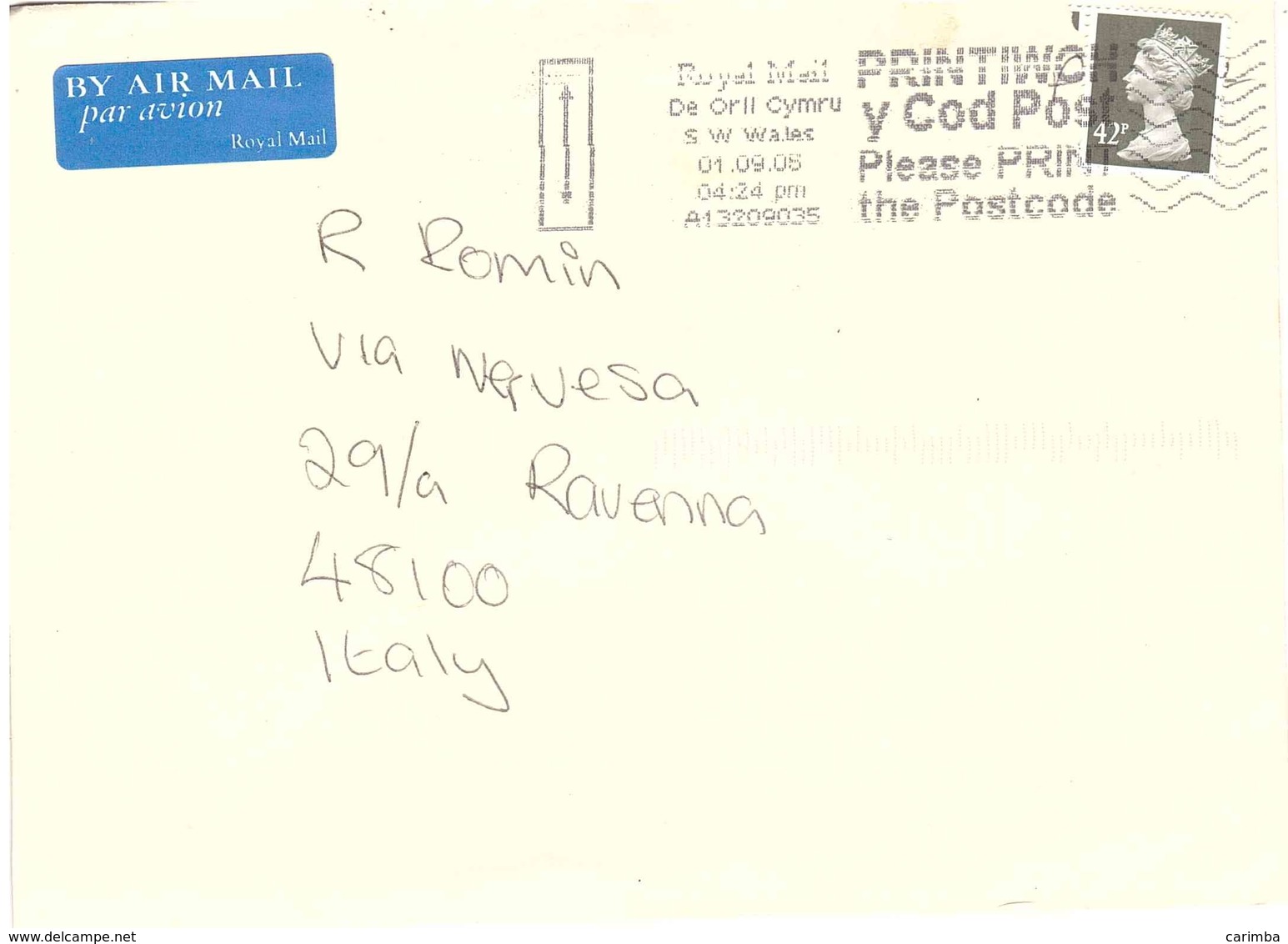 LETTERA X ITALY - Storia Postale