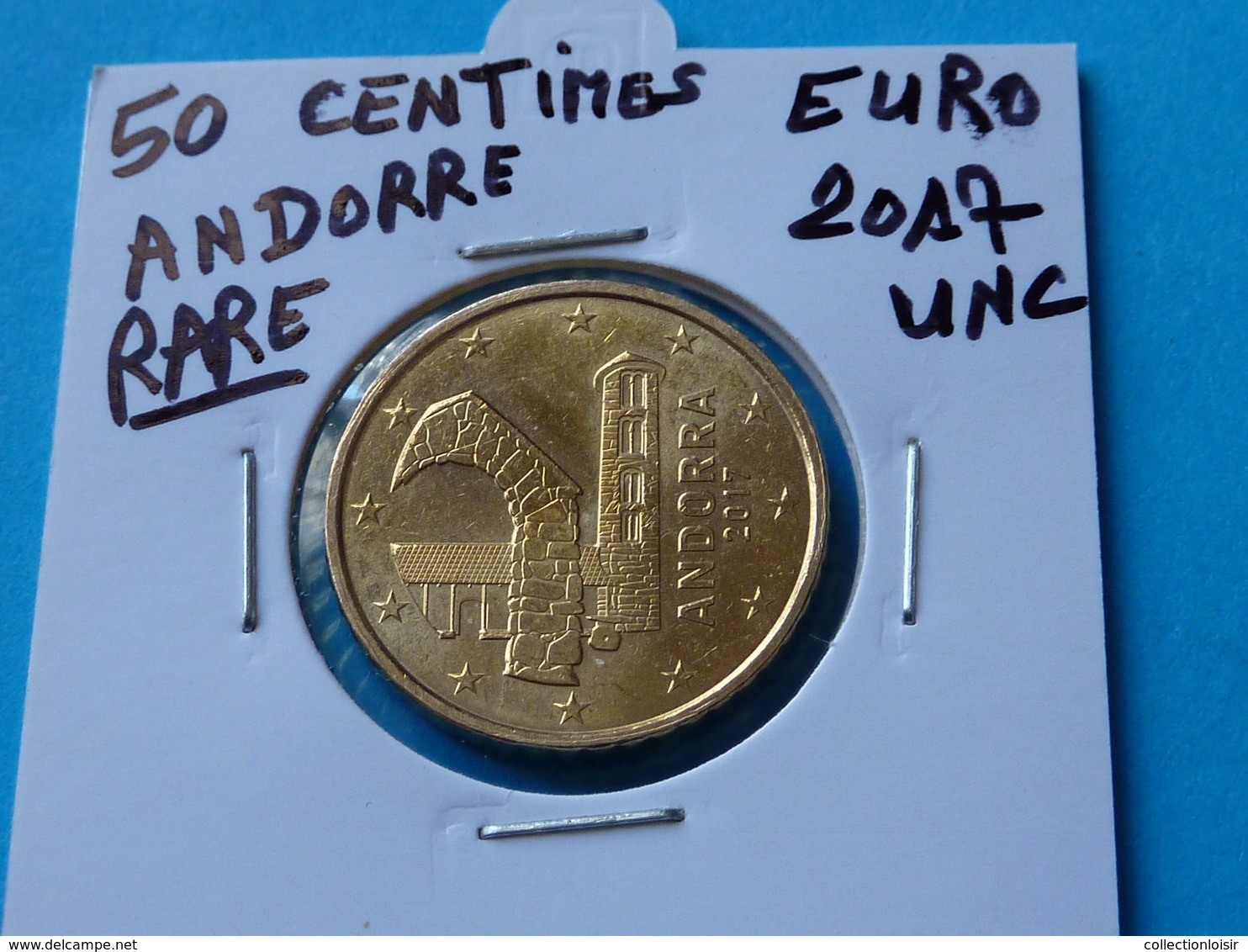 RARE *** 50 CENTIMES  EURO  ANDORRE  2017 Neuve Unc Sous étui H B - Andorre