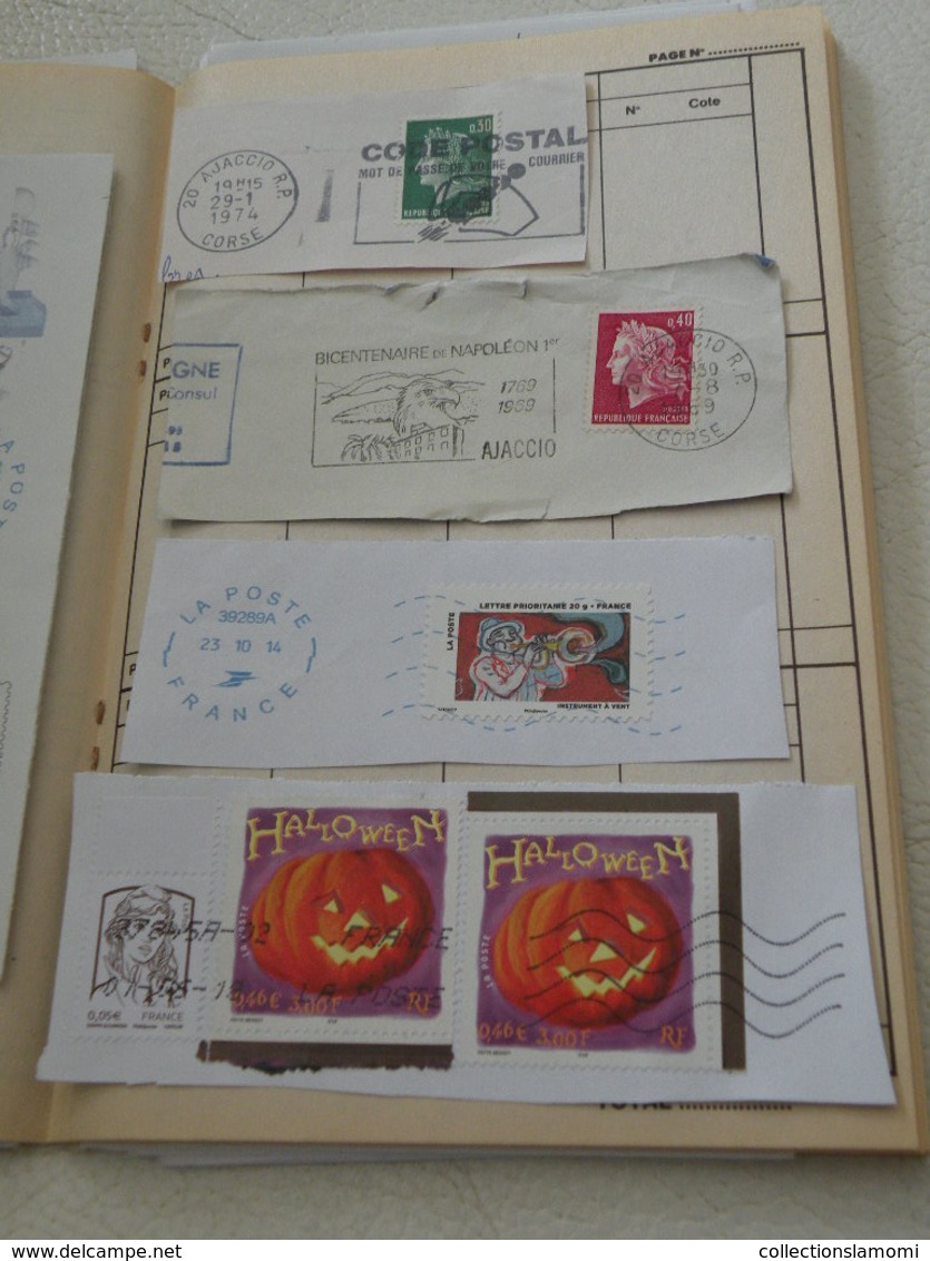 Carnet France oblitérés timbres + Enveloppes