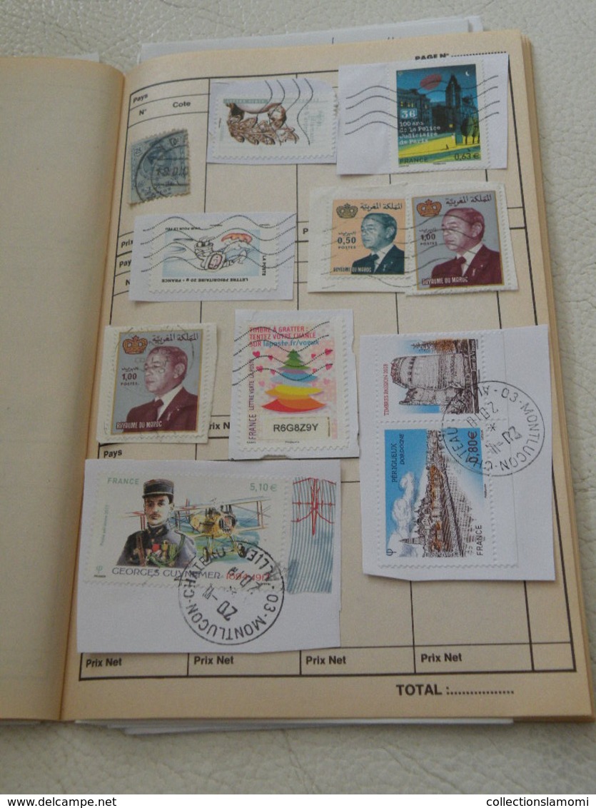 Carnet France oblitérés timbres + Enveloppes