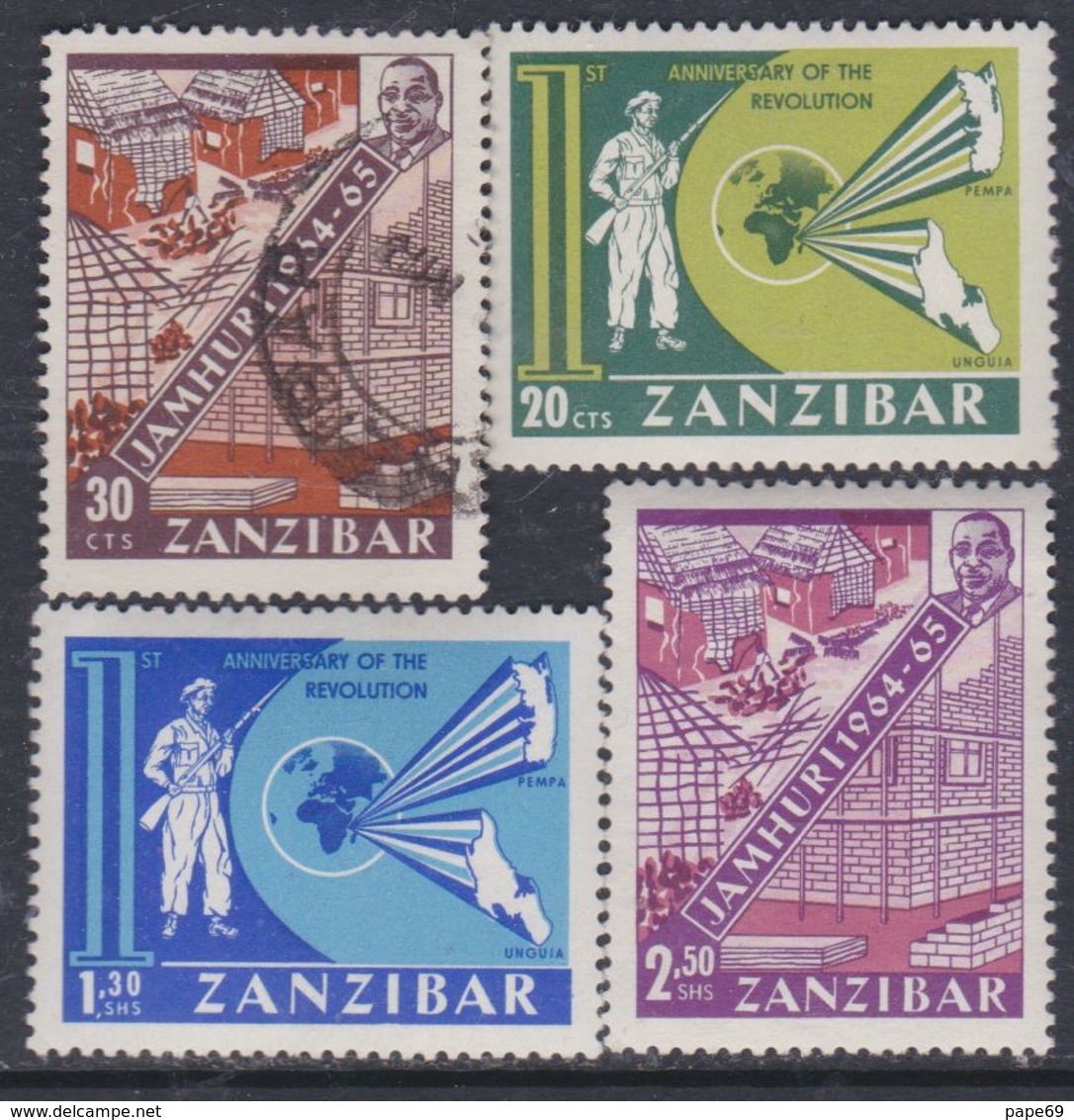 Zanzibar Etat Indépendant : N° 316 / 19 X ( Le 317 O) La Série Les 4 Valeurs Trace De Charnière Ou Oblitéré Sinon TB - Zanzibar (1963-1968)