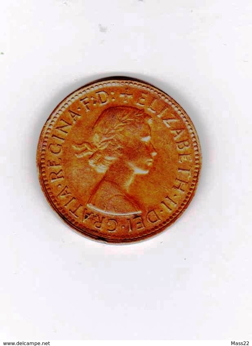1/2 Penny 1959, Elizabeth - II - ½ Penny