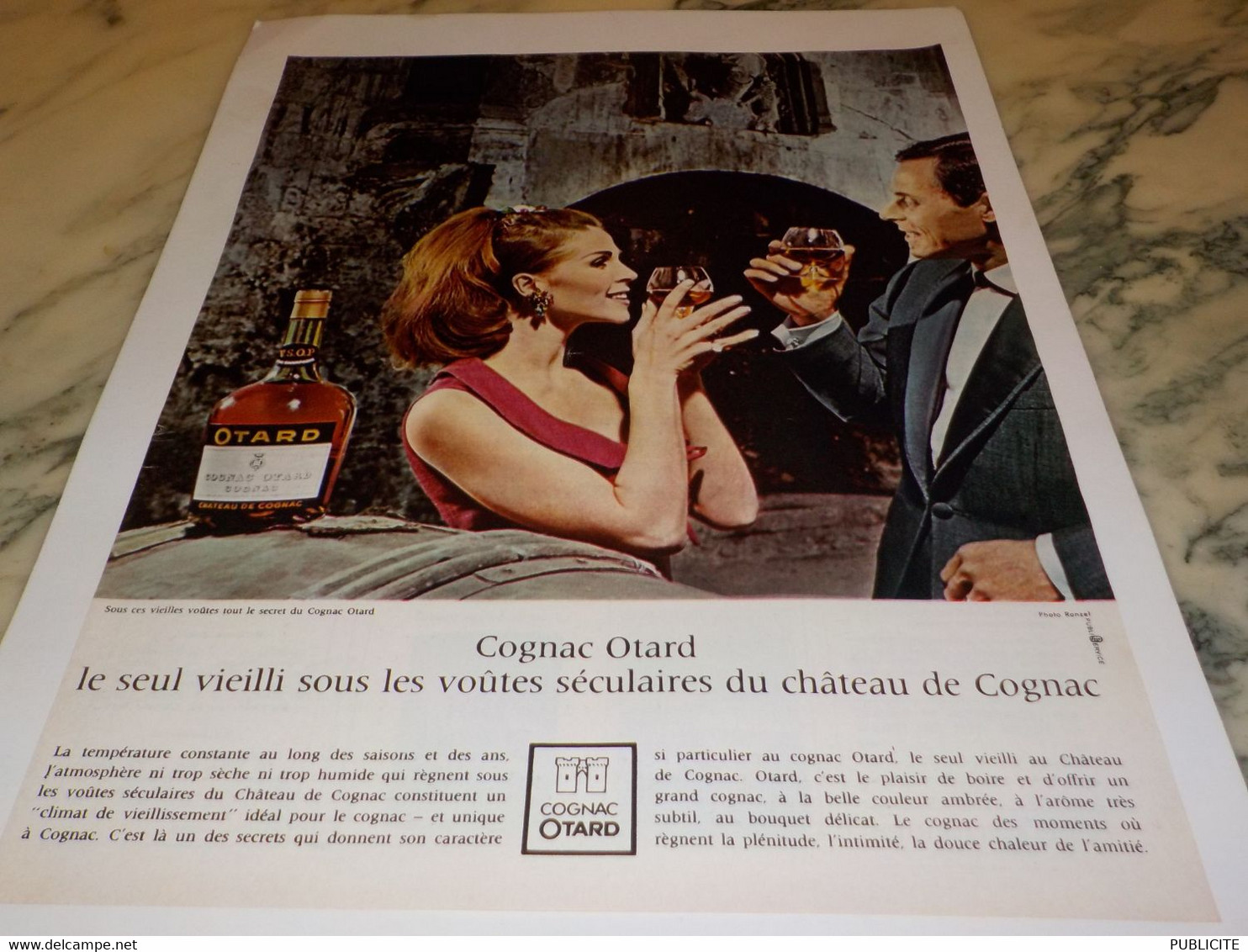 ANCIENNE PUBLICITE COGNAC BARON OTARD  1965 - Alcools