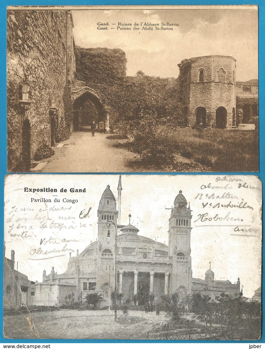 (G089) GENT - GAND - Ruines De L'Abbaye St Bavon - Pavillon Du Congo Exposition - Gent