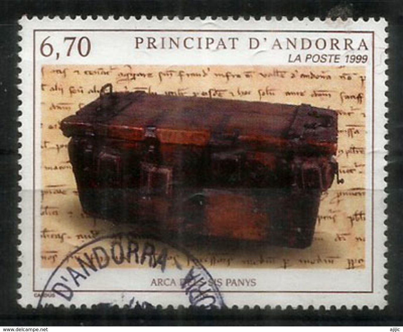 Le Coffre Aux Six Serrures , Un Timbre Oblitéré, 1 ère Qualité Grand Format - Used Stamps