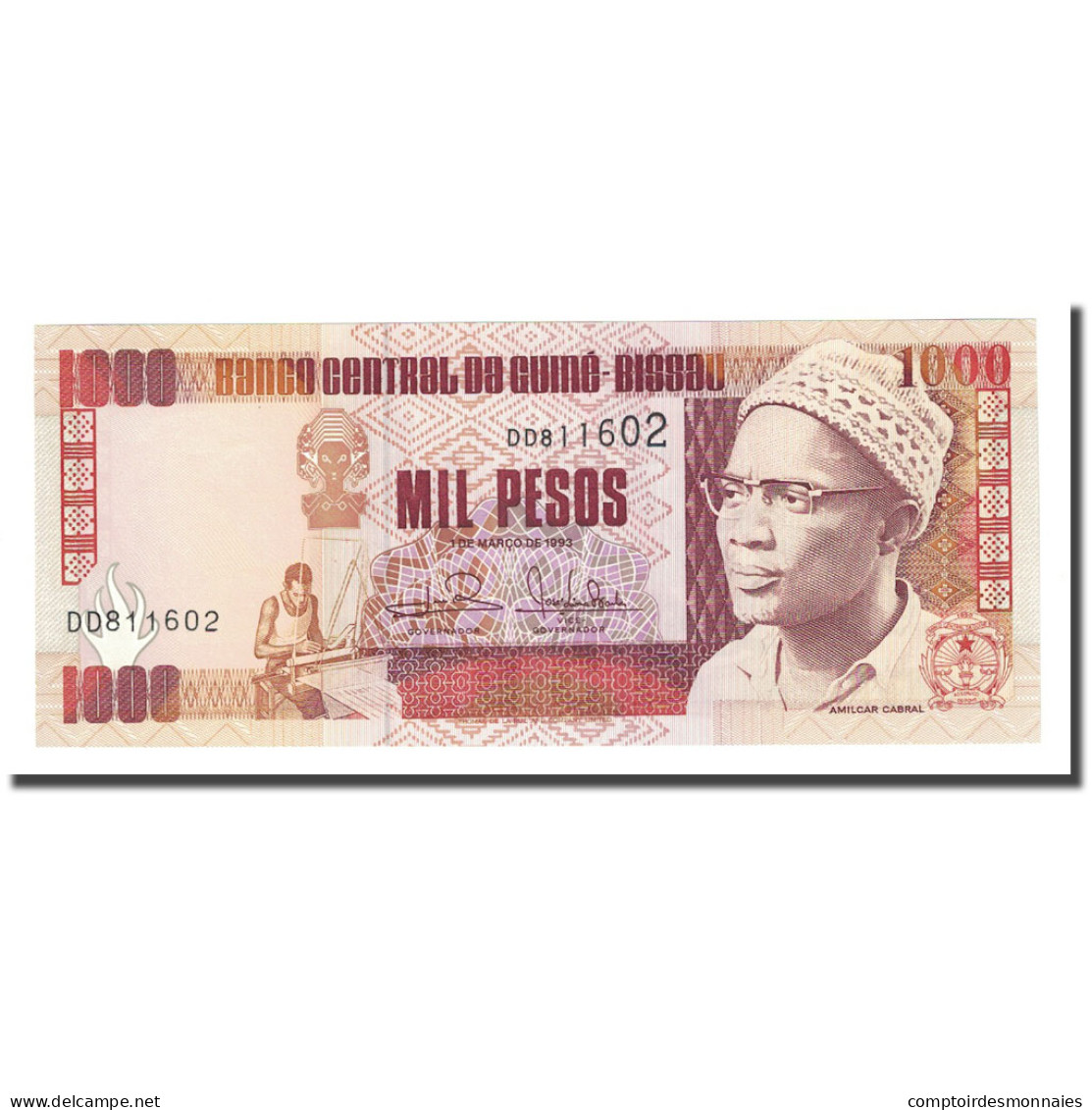 Billet, Guinea-Bissau, 1000 Pesos, 1993-03-01, KM:13b, NEUF - Guinea-Bissau