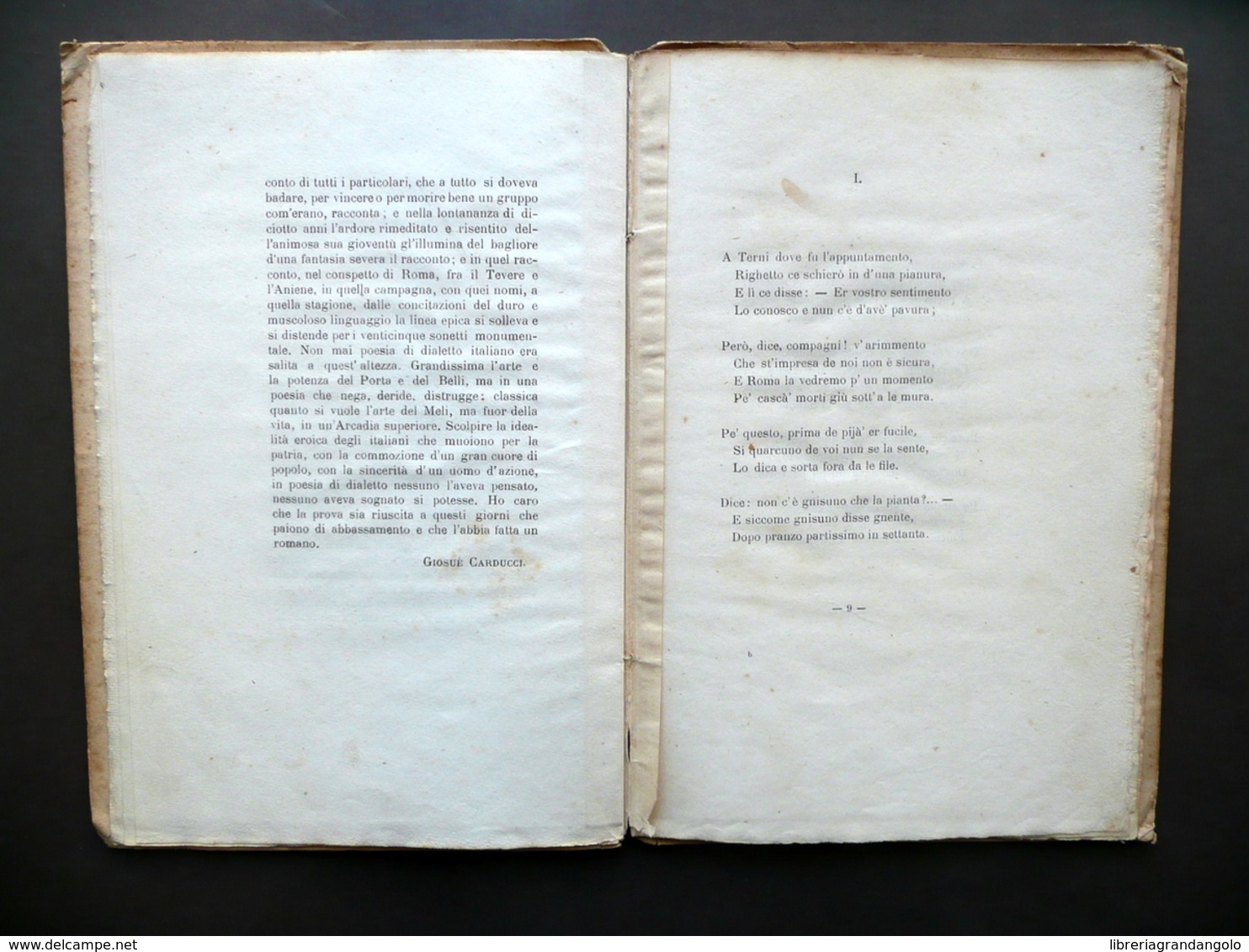 Cesare Pascarella Villa Gloria Sonetti Dialetto Romanesco Voghera 1895 Carducci - Non Classificati