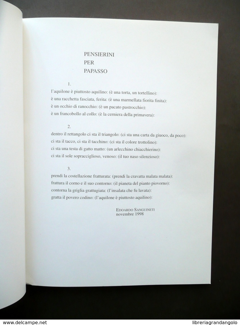 Edoardo Sanguineti Papasso Il Colore è Mio Mostra Bracciano 1998-99 Avanguardia - Non Classificati