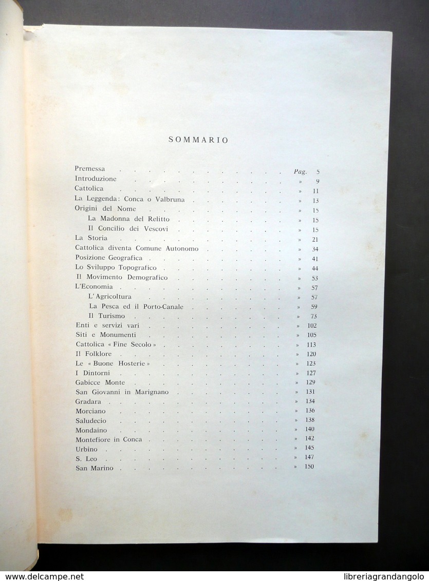 La Storia Di Cattolica Aroldo Ricipiuti Federici 1958 Storia Locale Romagna - Non Classificati