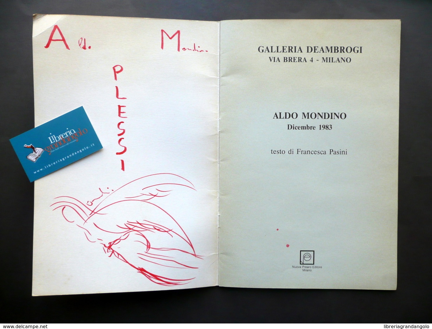 Aldo Mondino Galleria De Ambrogi Milano 1983 Schizzo Originale Avanguardia Arte - Non Classificati