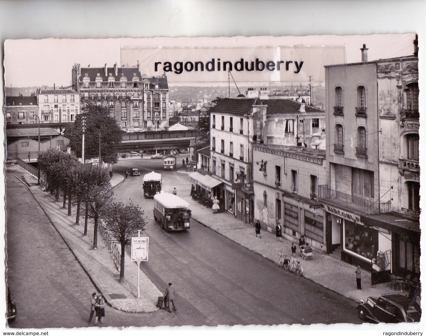 CPSM - 94 - NOGENT-LE PERREUX - Le Pont De Mulhouse Vers 1950 1960 - Autobus Et Commerces Divers Disparus - Nogent Sur Marne