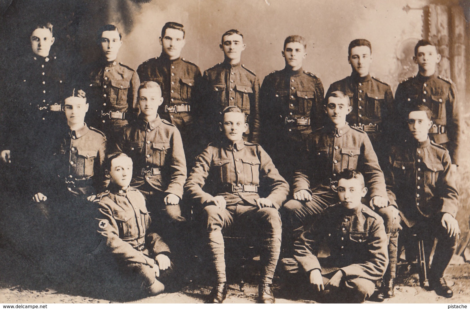 B&W - RPPC - To Identify Real Photo - (?) Kingsey Falls Danville Area - Soldiers Uniforms - VG Condition - 2 Scans - To Identify