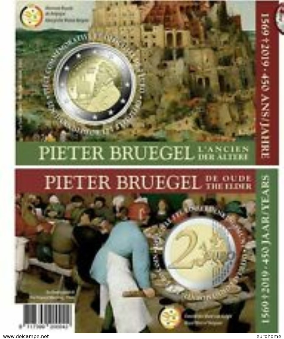 Belgie 2019  2 Euro Commemo Pieter Bruegel  Version Français     In Coincart   Extreme Rare !!! - Belgien