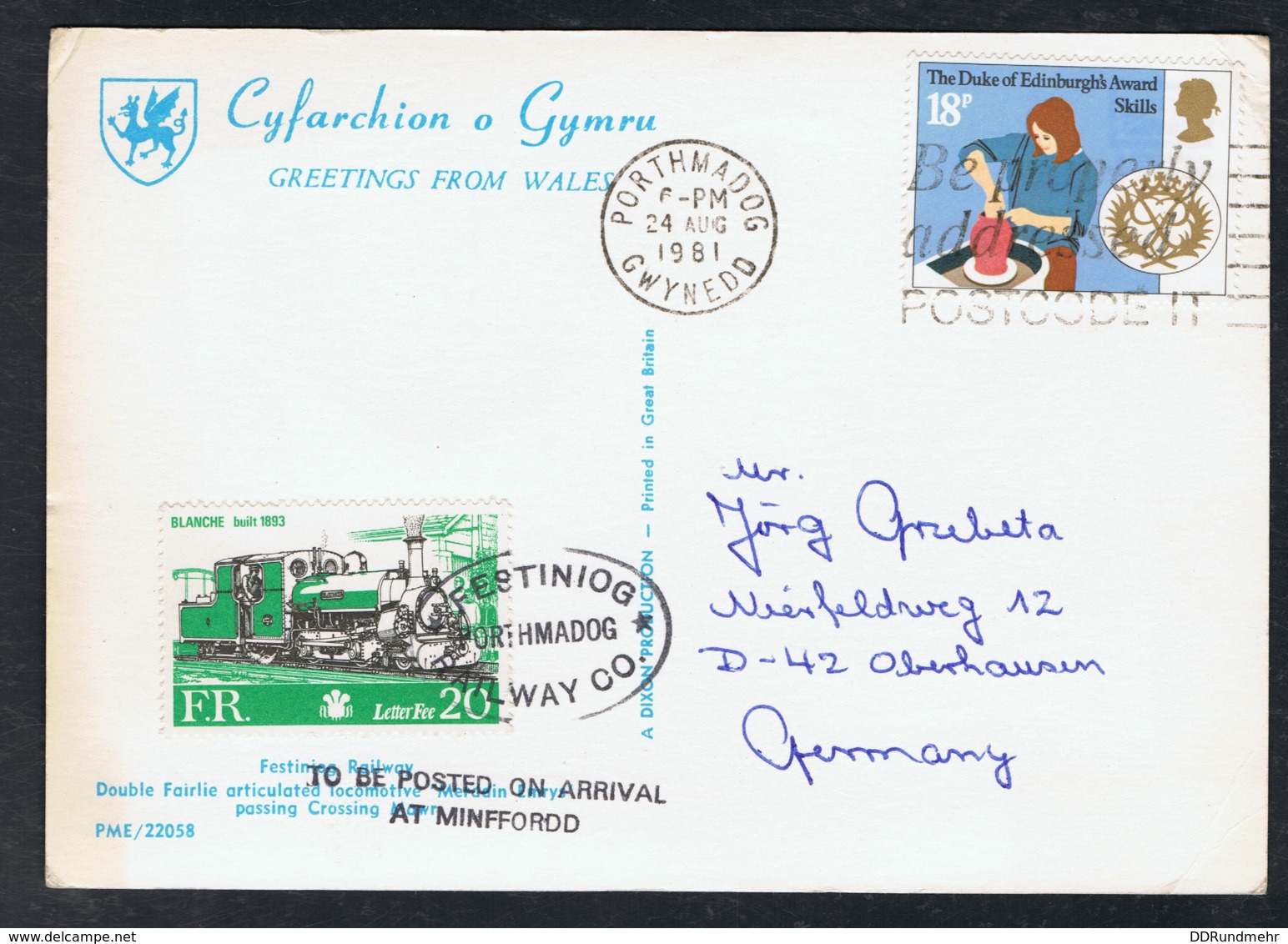 Eisenbahn Gegründet 1832 Die Ffestiniog Railway Schmalspurbahn Walisischen County Gwynedd  älteste Aktive Schmalspurbahn - Sonstige & Ohne Zuordnung