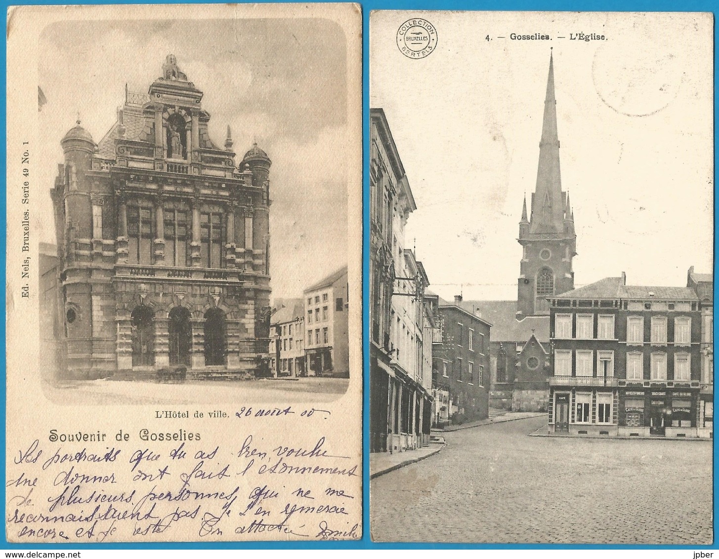 (G097) GOSSELIES - Hôtel De Ville - Eglise - Ecole Normale - Soeurs De La Providence - Charleroi