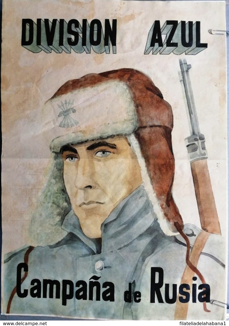 JK815 SPAIN ESPAÑA POSTER 42x29 Cm. WWII DIVISION AZUL. SOLDIER RUSSIA. - 1939-45