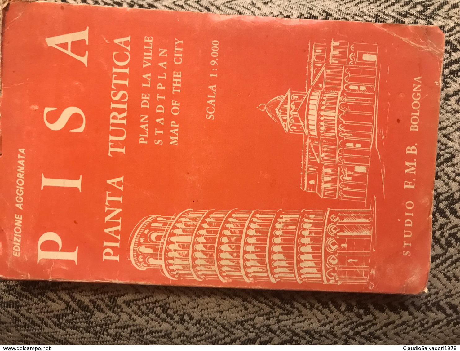 Pisa Pianta Turistica Anni 60 Mappa Cartina Vintage - Turismo, Viajes